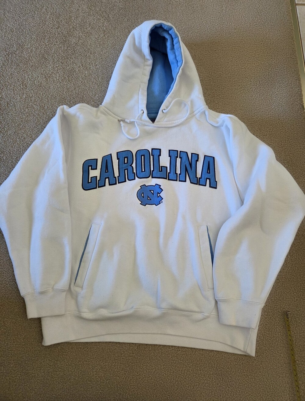 Vintage Y2K Champs UNC Tarheels Hoodie North Carolina Embroidered Rare Small gre